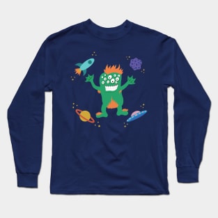 Whimsical Eyeball Monster Long Sleeve T-Shirt